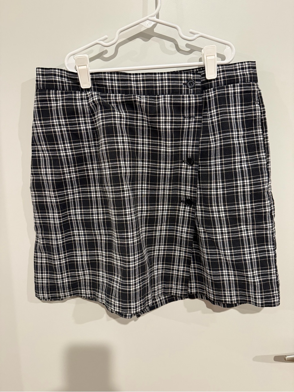 Allyson Whitmore Black and White Plaid Mini Skirt